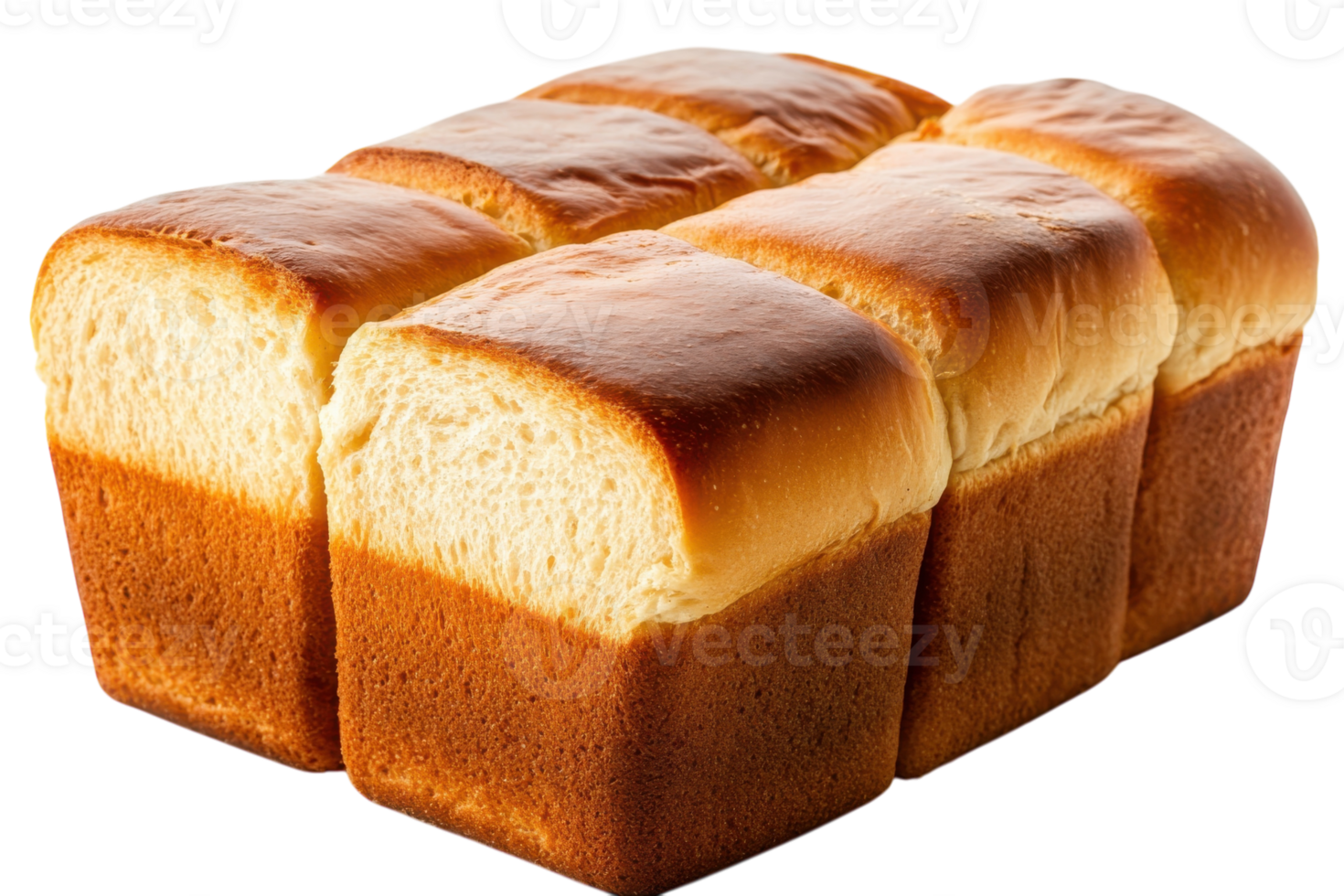 Freshly baked soft bread loaves displayed on a clean surface ready for slicing and serving png
