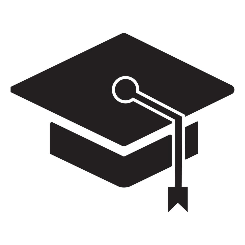 Graduate icon silhouette vector