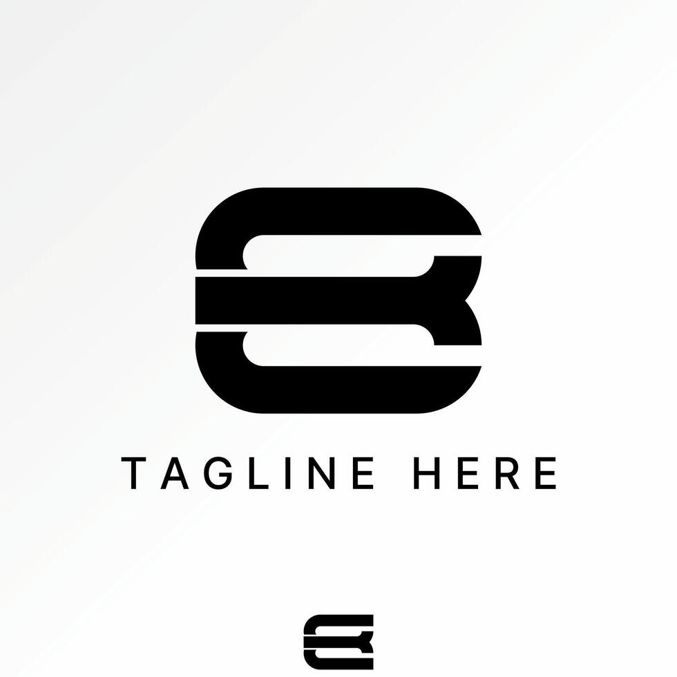 Logo design graphic concept creative premium stock image graphic initial ET CB EB font line cutting sport stripe monogram typography branding vector