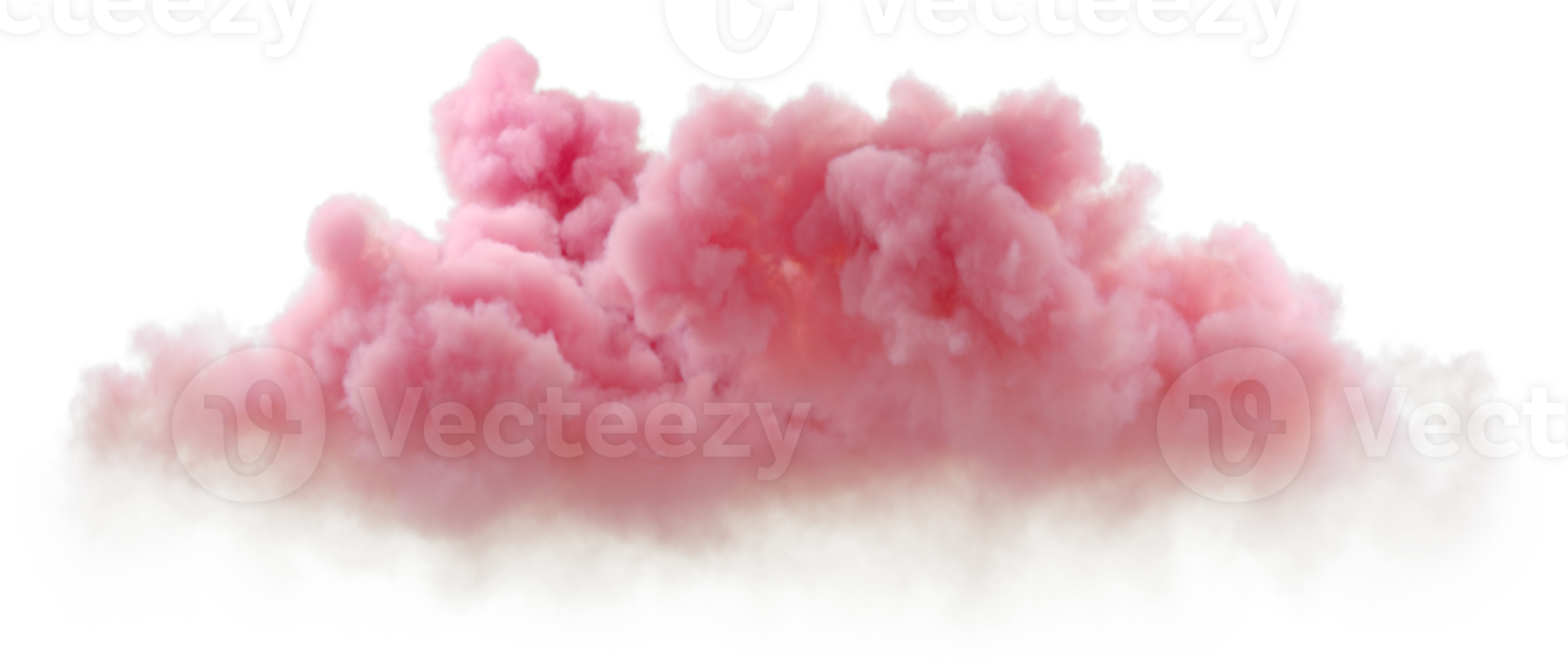 Pastel pink soft clouds cutout backgrounds 3d render png