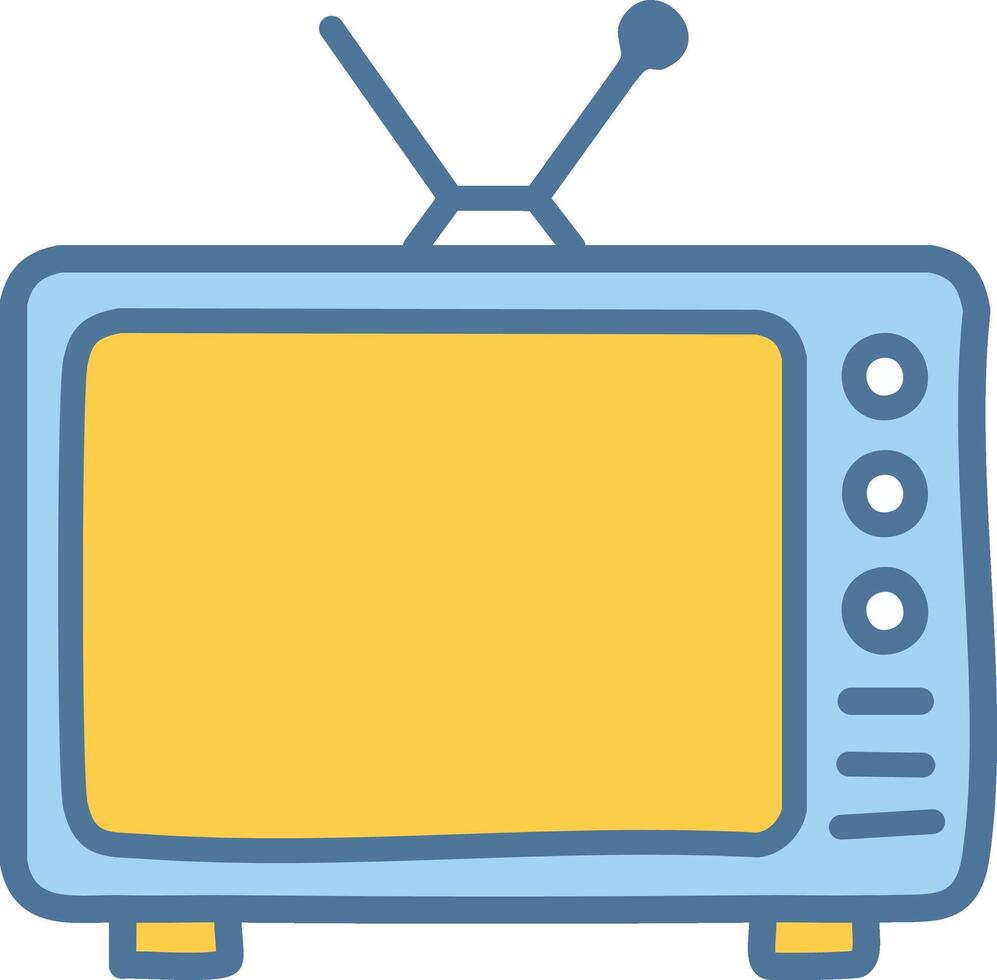 Television icon isolated on white background for your web and mobile vector