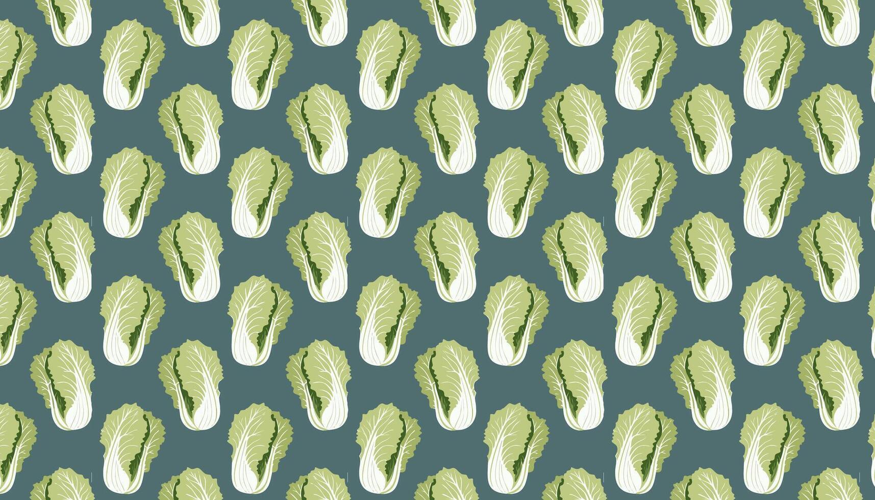 Pattern with Chinese Cabbage. illustration in a flat style. vector