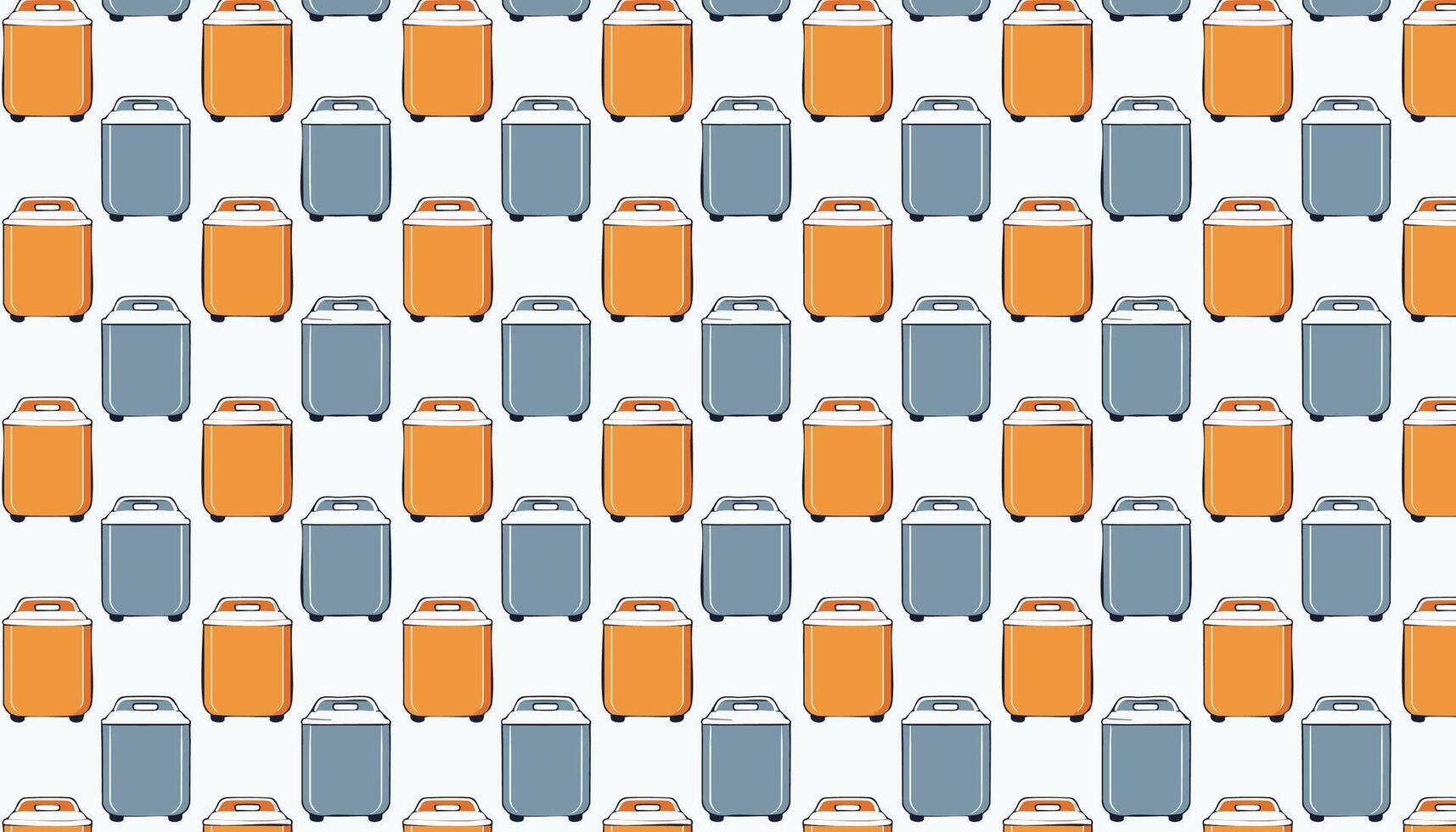 Pattern with blue and orange canister. illustration. vector