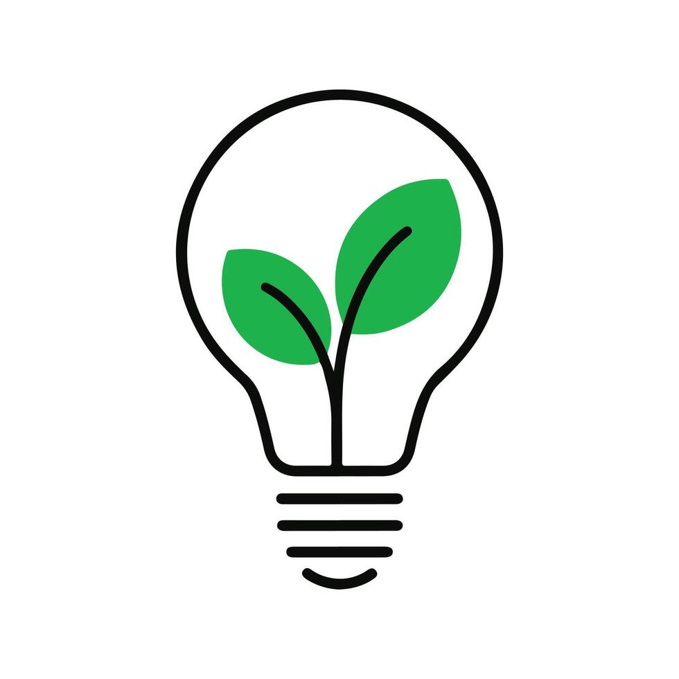 Eco Friendly Lightbulb Concept for Sustainable Energy vector
