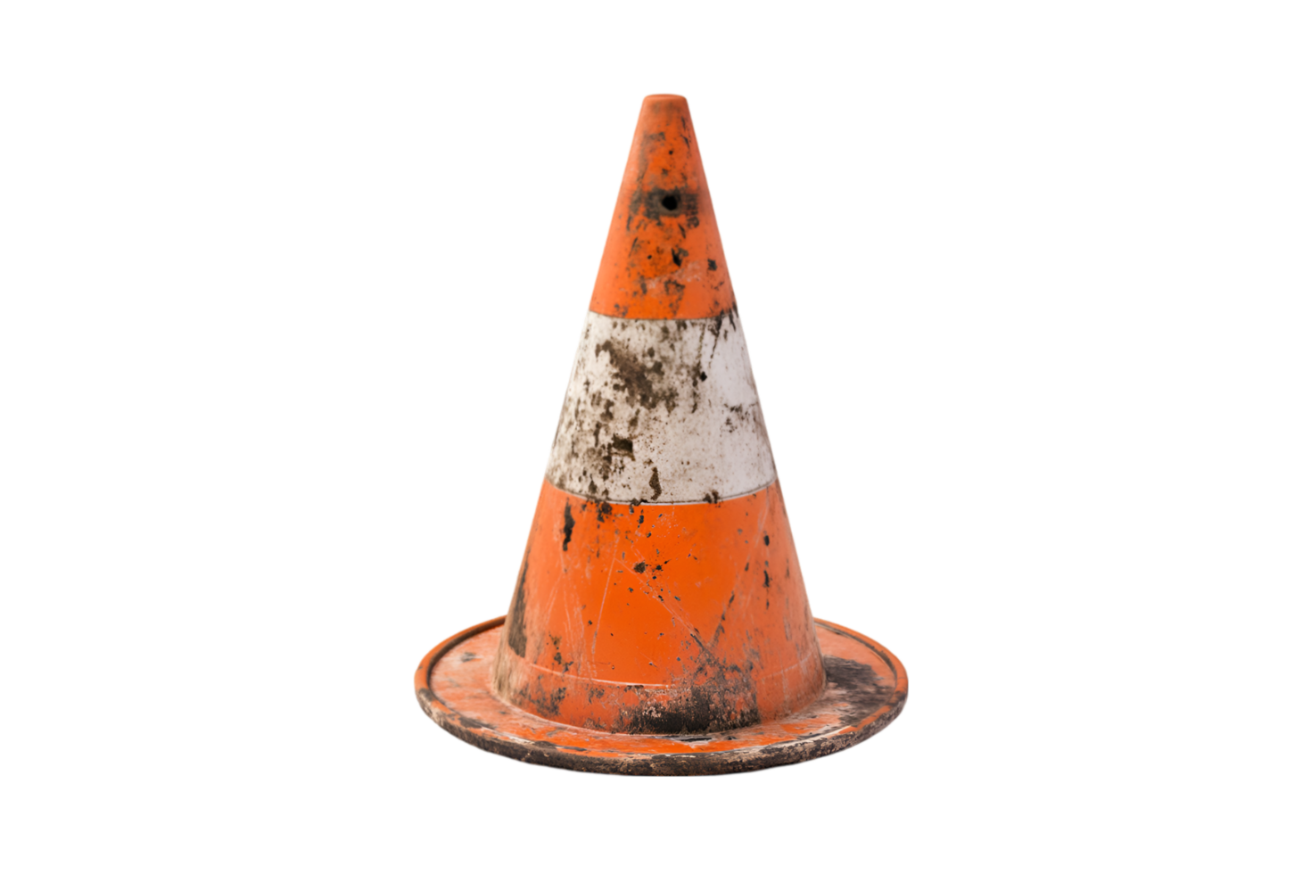 Traffic cone isolated on a transparent background png