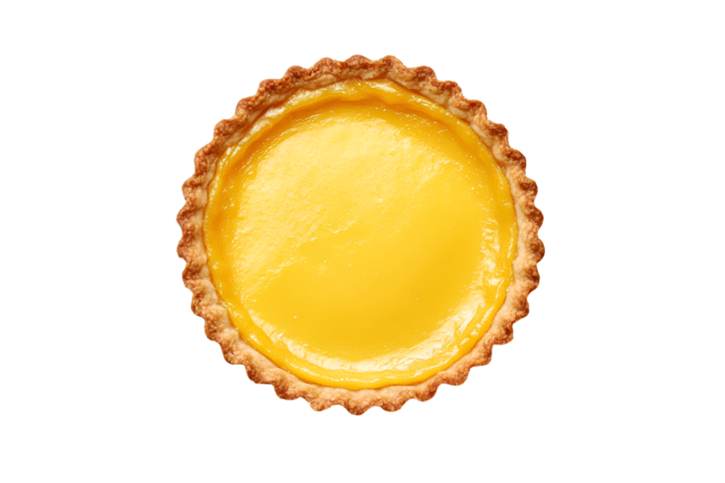 Lemon tart isolated on a transparent background png