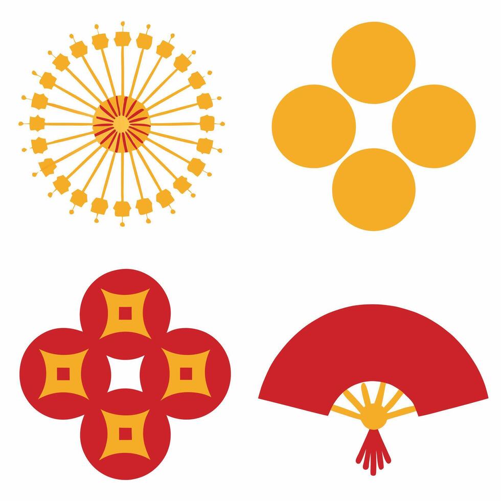 Lunar New Year Holiday Icon Pack vector