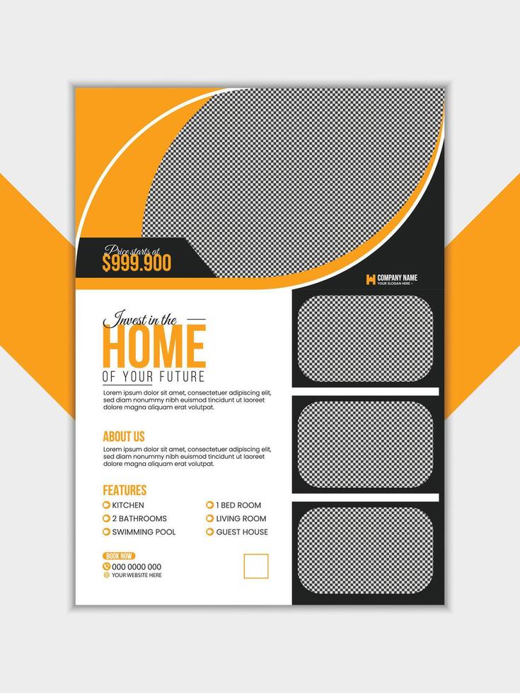 Luxurious Property Sale Flyer Template vector