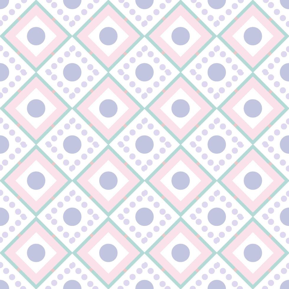 Geometric shape of bohemian, pastel style. Argyle of seamless pattern. vector