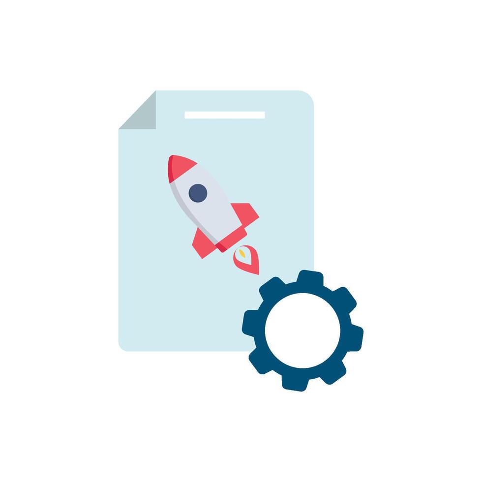 Rocket logo icon vector