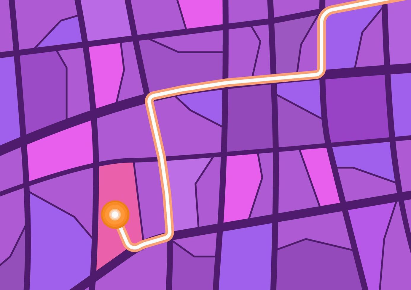 purple flat map top view vector
