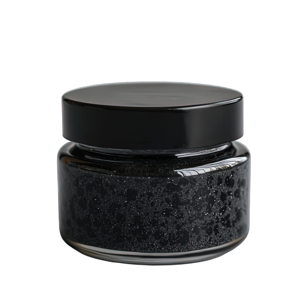 A Black Glitter Jar with Lid png