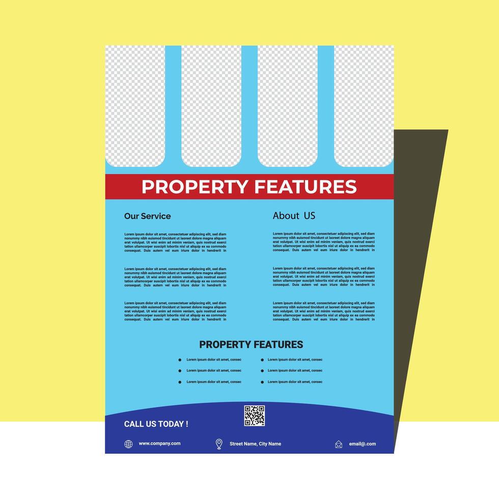 Real estate flyer maker vector