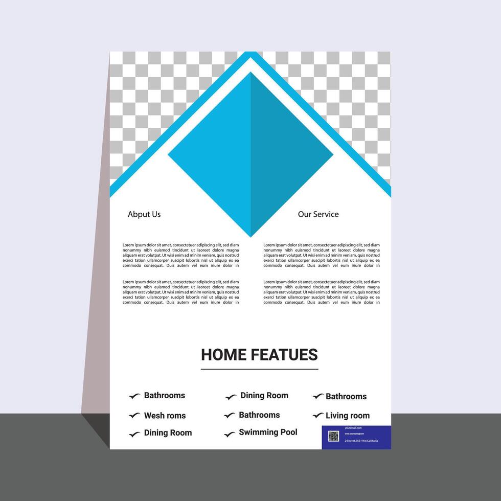 Real estate flyer design vector