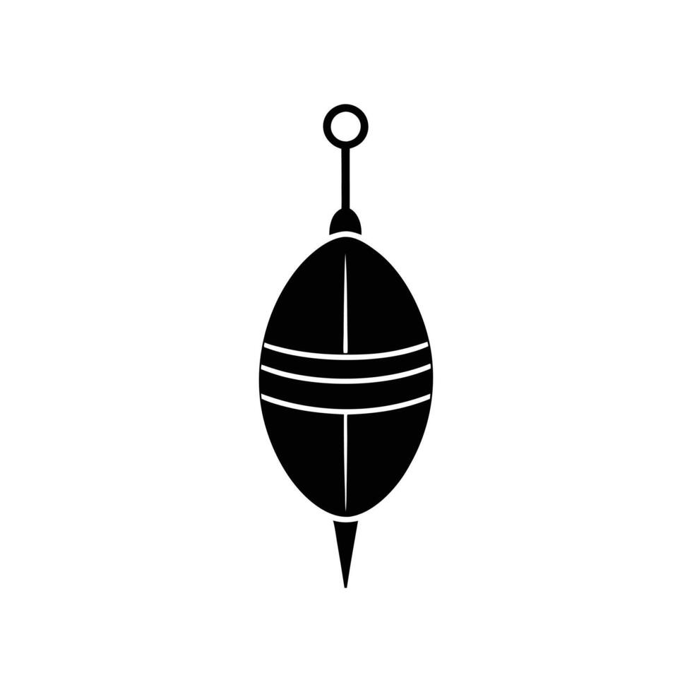bobber float icon silhouette vector
