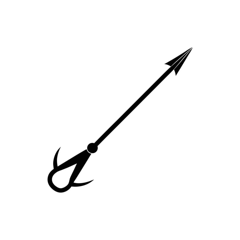 fishing spear icon illustration design vector