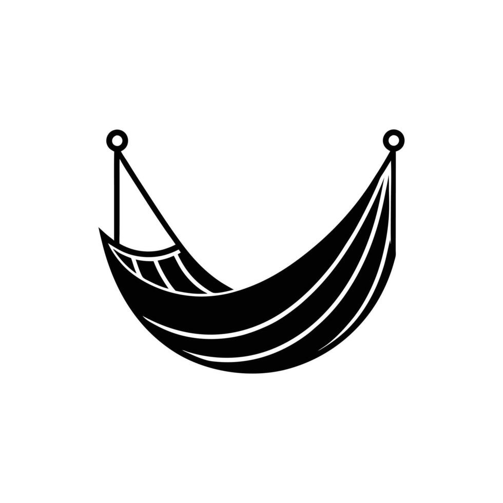 hammock silhouette illustration vector
