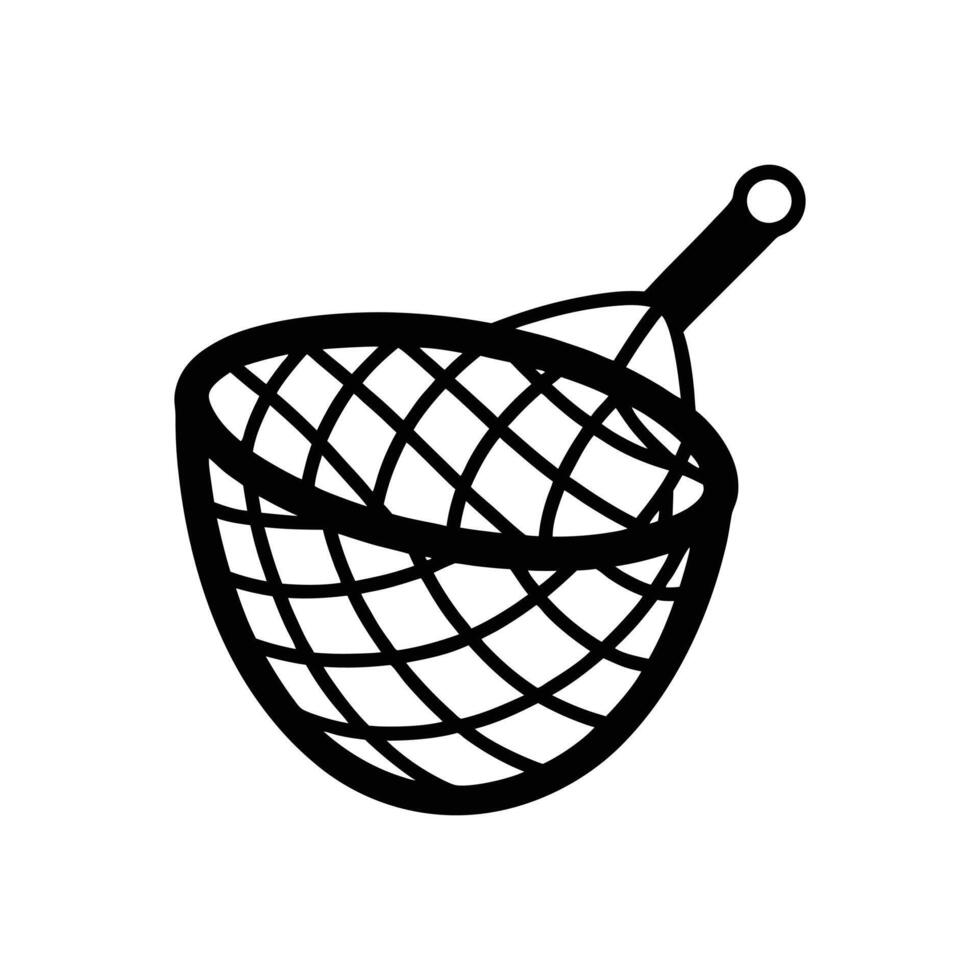fishing net icon silhouette design vector