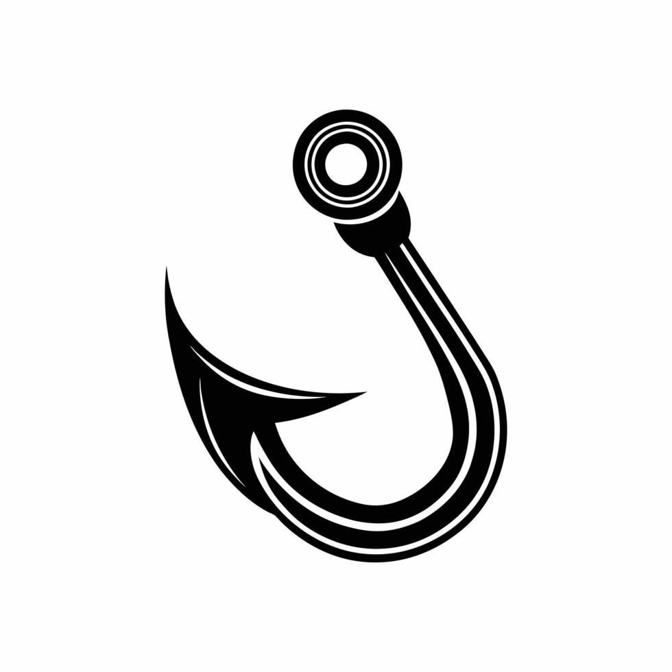 fish hook icon illustration vector