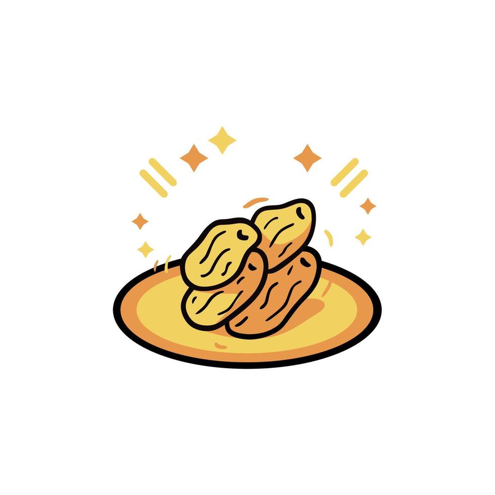 Ramadan snack icon vector