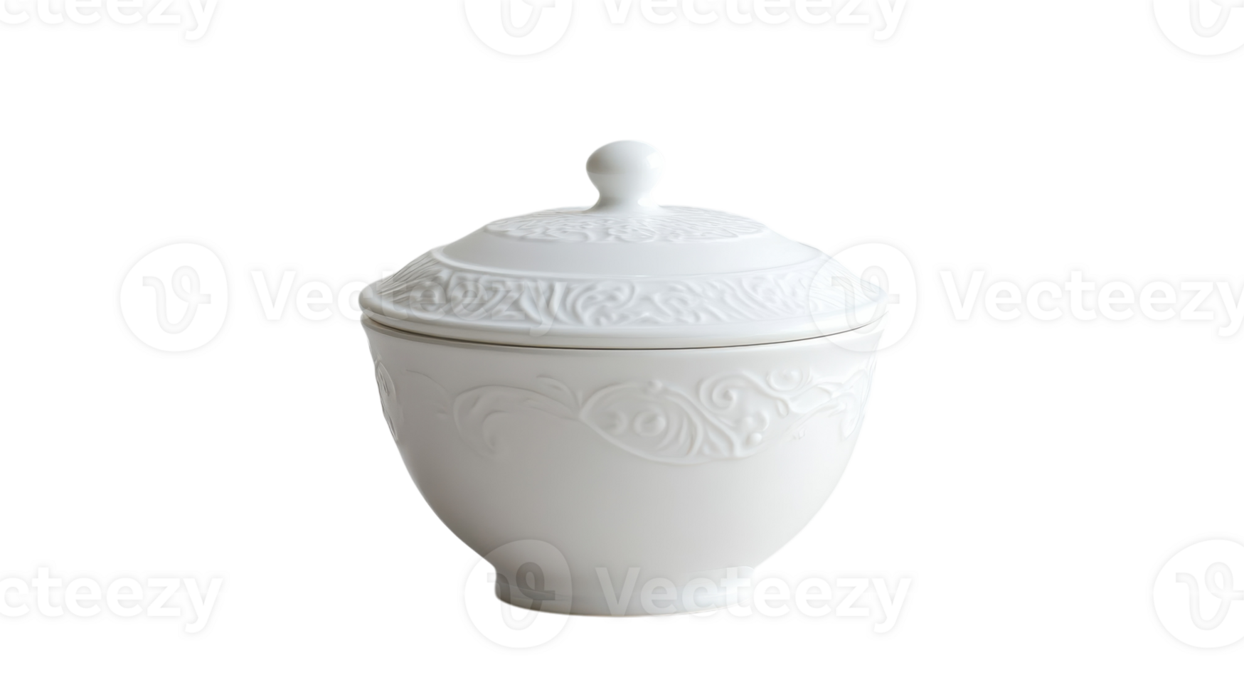 Elegant Porcelain Sugar Bowl with Lid Perfect for Serving and Decoration in Any Dining Setting or Event. png