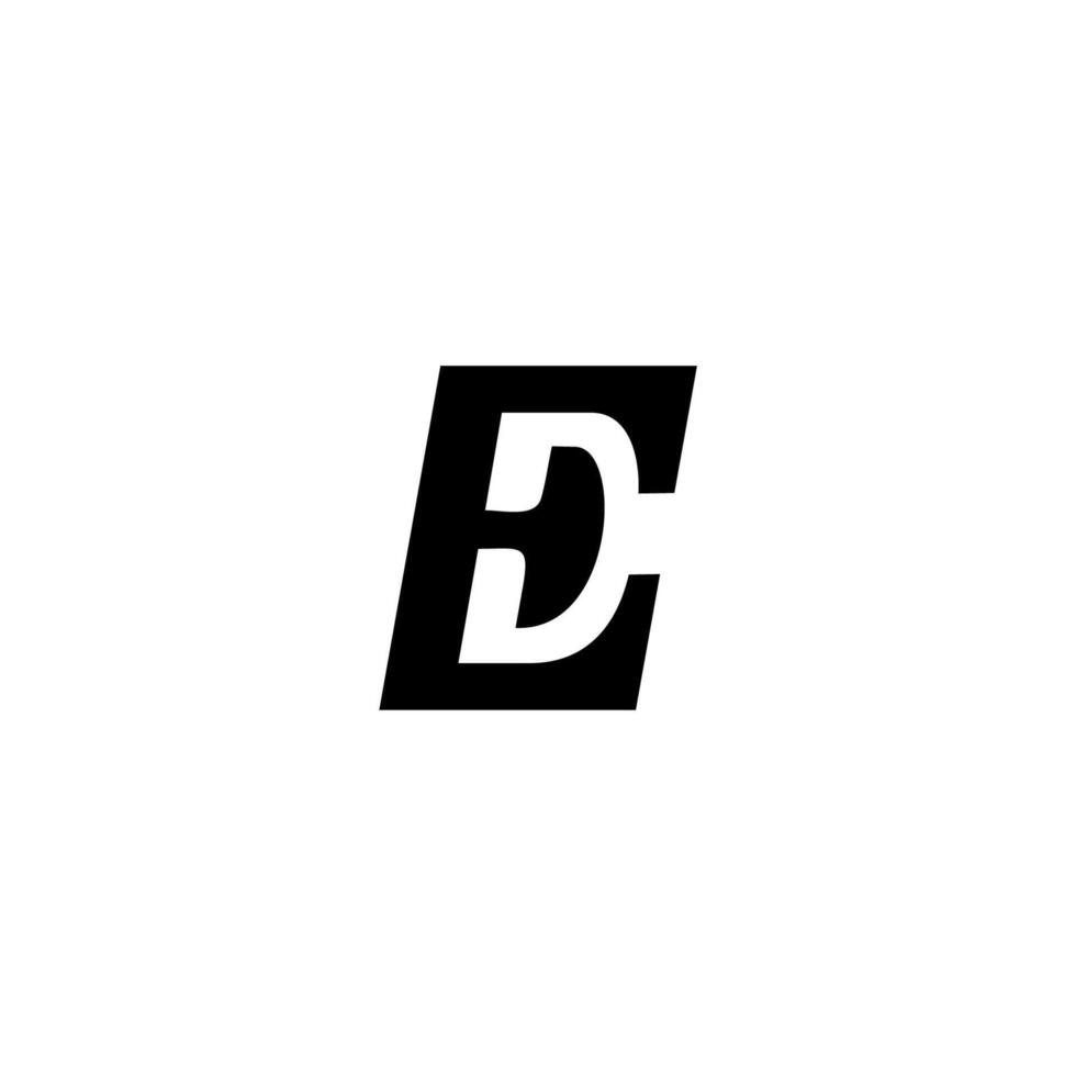 ED Logo Illustration in White Background vector