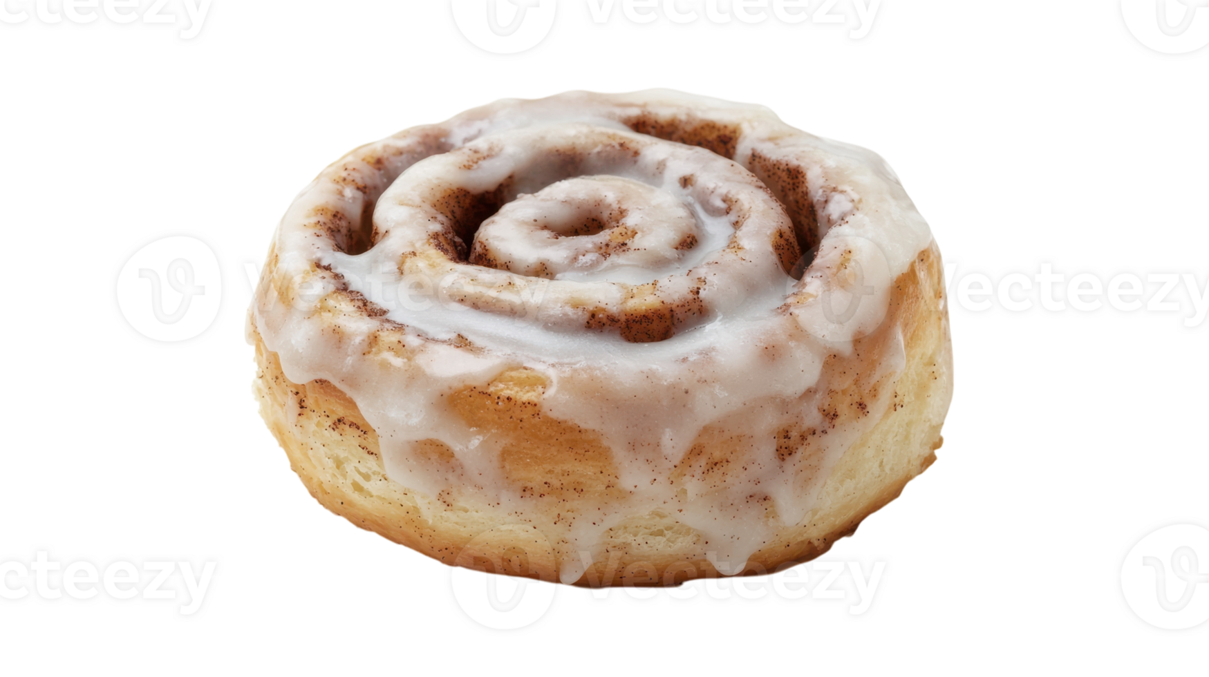 Deliciously Freshly Baked Cinnamon Roll with Visible Glaze Perfect for Dessert Displays and Bakery Menus. png