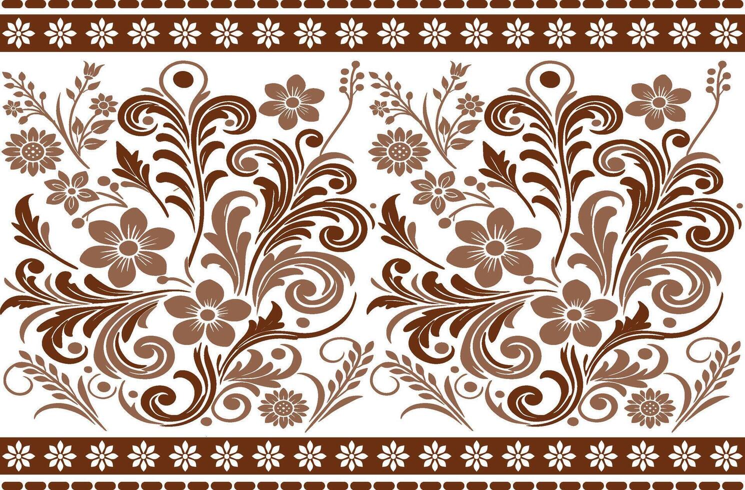 abstract seamless floral pattern with vintage botanical motifs and ethnic geometric designs for fabric wallpaper textile fashion and home decor cushion covers vector