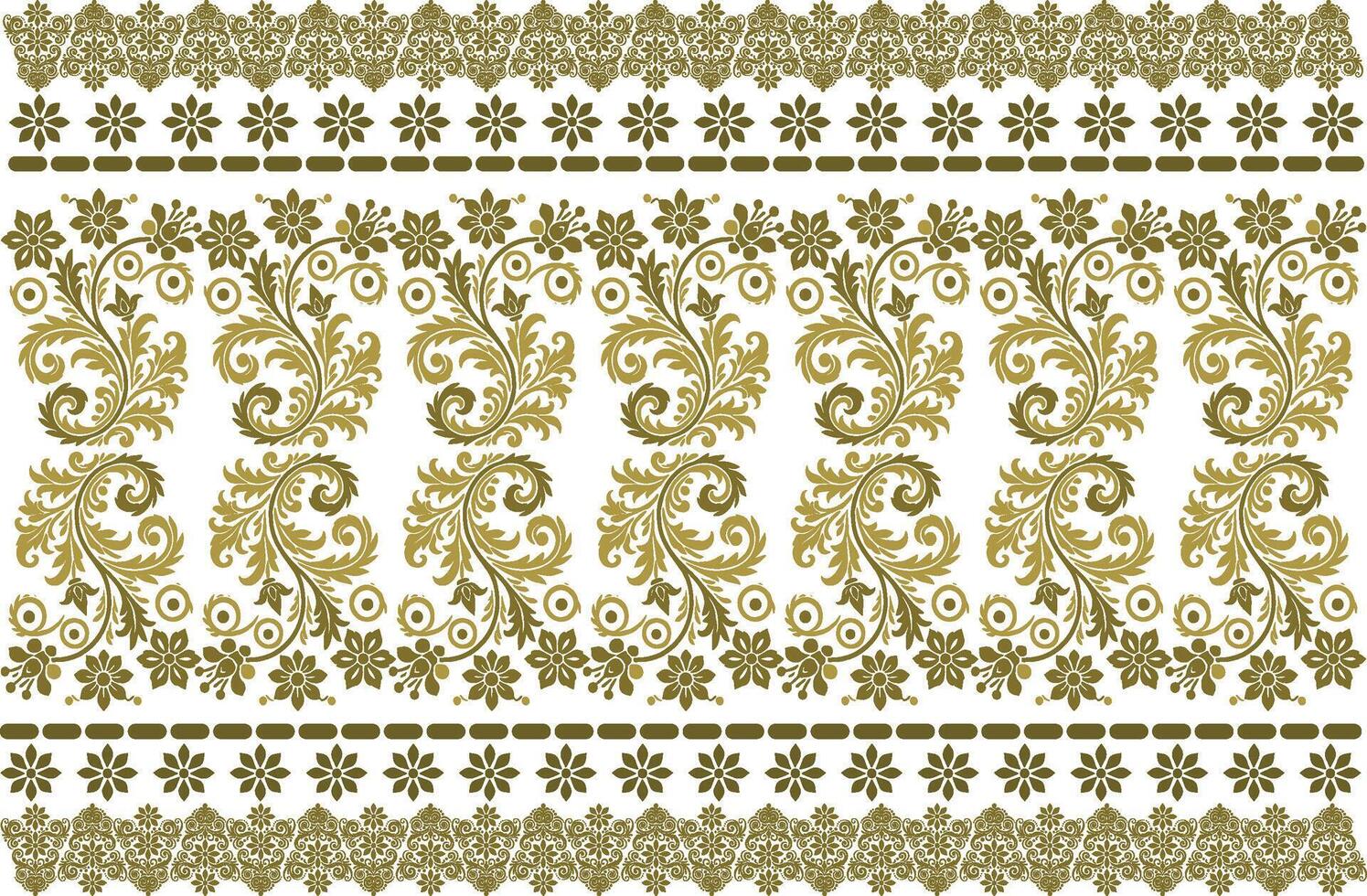 abstract seamless floral pattern with vintage botanical motifs and ethnic geometric elements for fabric design wallpaper fashion textiles and traditional artwork vector