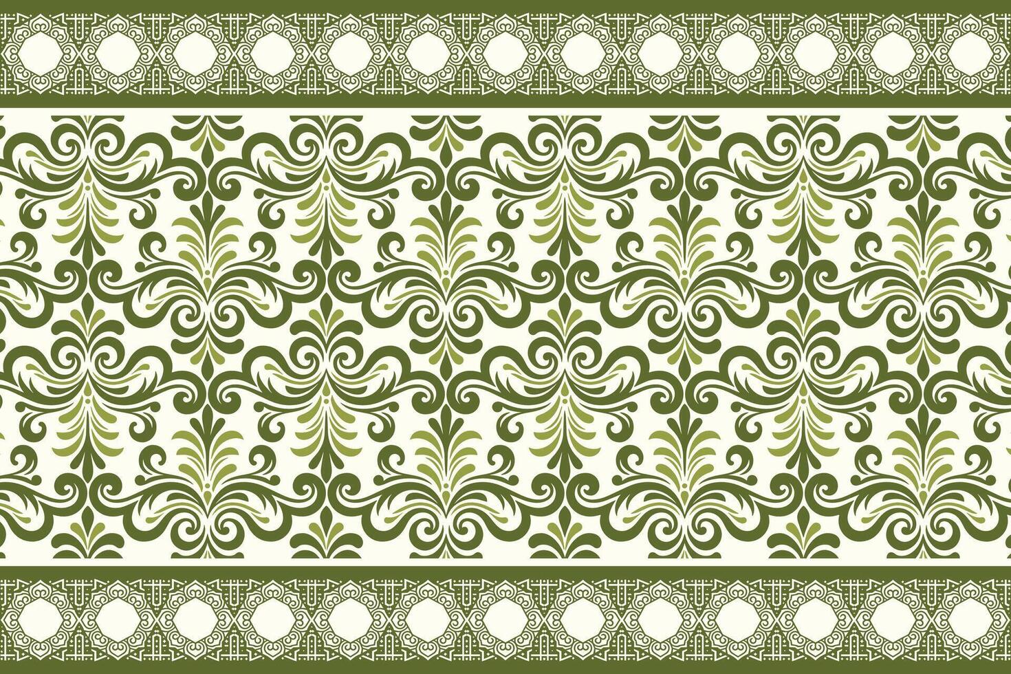 abstract seamless floral pattern with border design, featuring vintage botanical motifs and ethnic geometric patterns for fabric, wallpaper, textiles, and fashion accessories vector