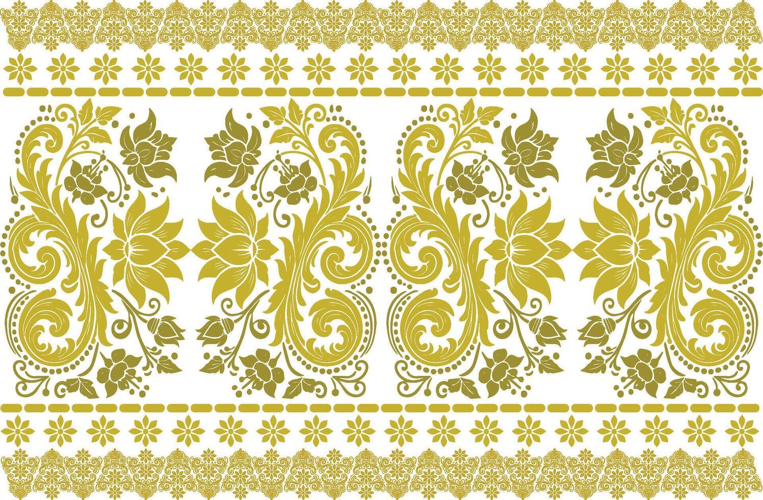 abstract seamless floral pattern with vintage-inspired botanical motifs ethnic geometric details for fabric textile fashion wallpaper and cushion cover designs vector