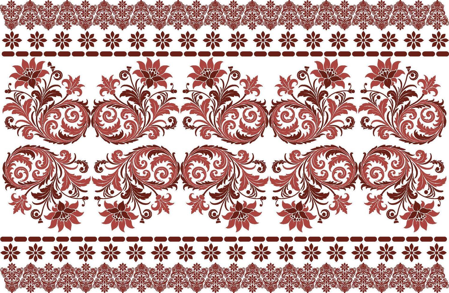 abstract seamless floral pattern with vintage botanical and ethnic motifs geometric design for textile fabric wallpaper fashion accessories vector
