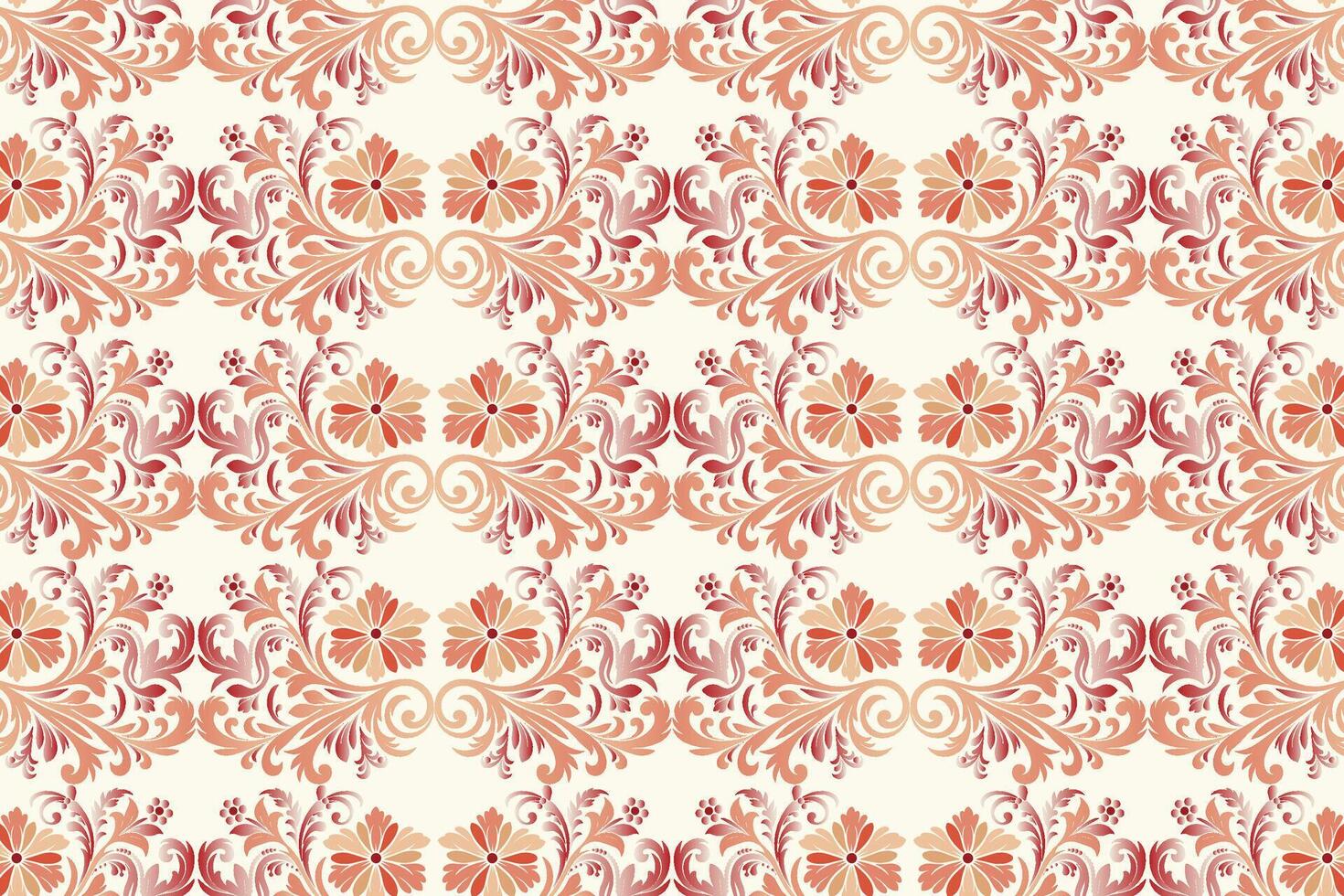 abstract seamless botanical design featuring vibrant floral elements and retro ethnic patterns for contemporary wallpaper and fabric use vector