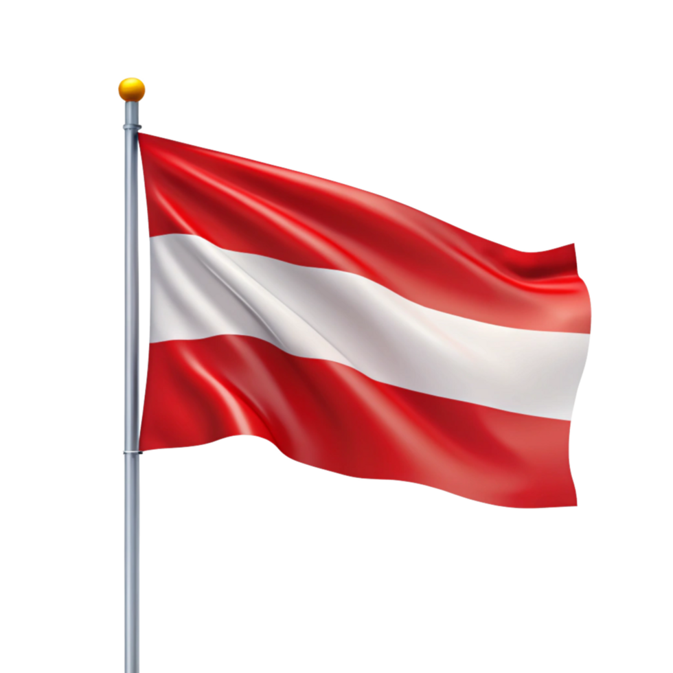 Austria Flag isolated on transparent background png