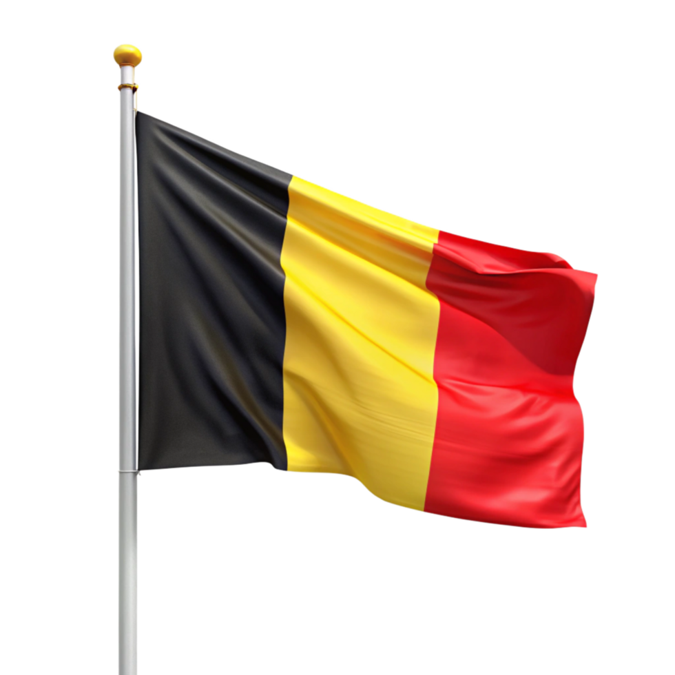 Belgium Flag isolated on Transparent Background png