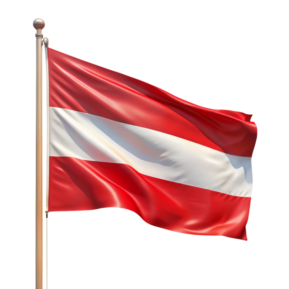 Austria waving Flag isolated on transparent background png
