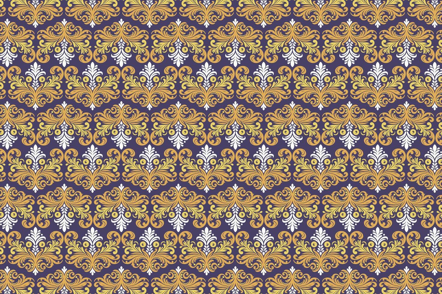 vintage seamless floral pattern with abstract botanical motifs ethnic ikat textures for fabric wallpaper textile and fashion design projects vector