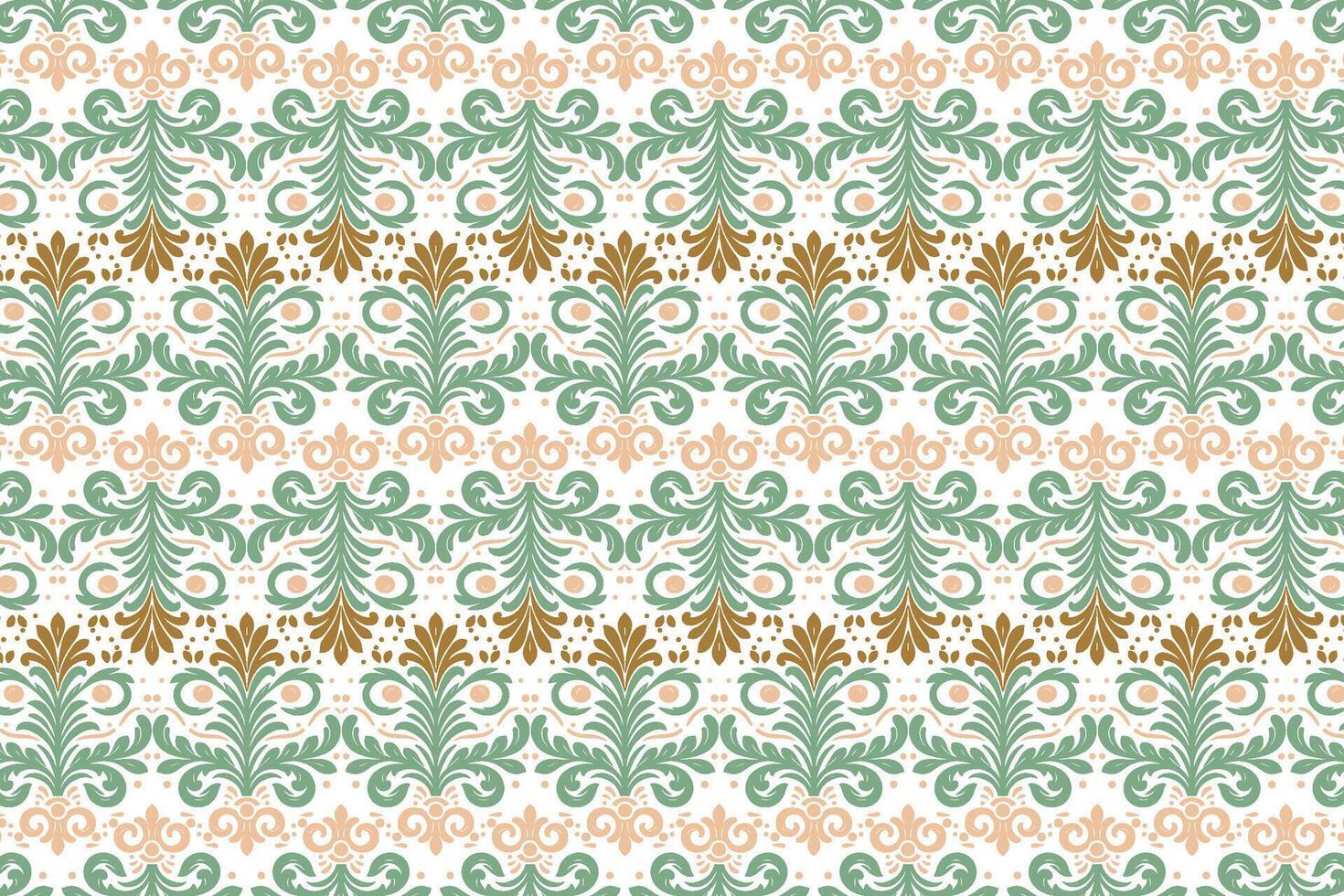 seamless abstract floral pattern with vintage botanical designs and ethnic ikat motifs for fabric, wallpaper, fashion, and textile design projects vector