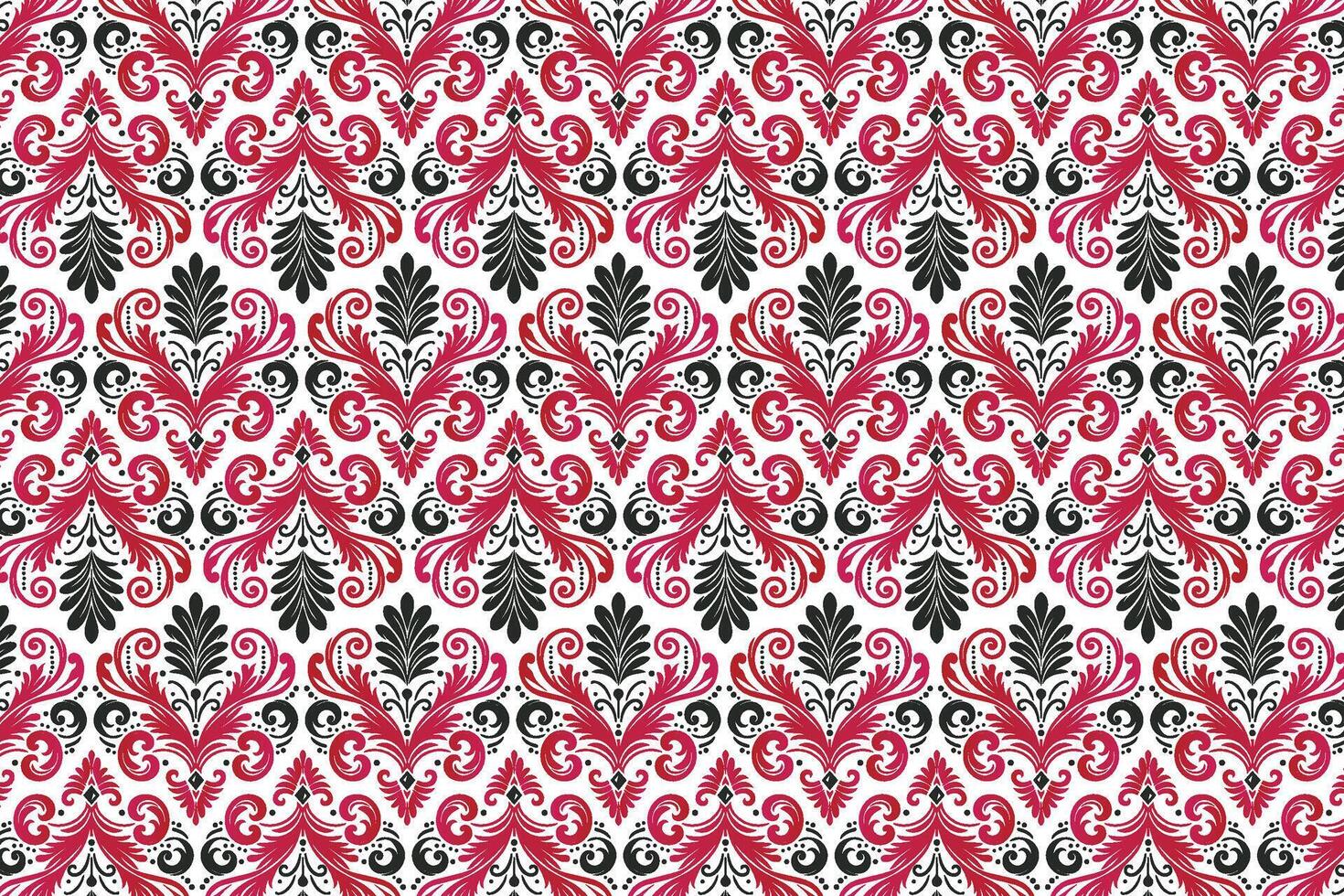 abstract seamless floral pattern with vintage botanical motifs and ethnic ikat design for fabric, textiles, wallpaper, and fashion creations vector