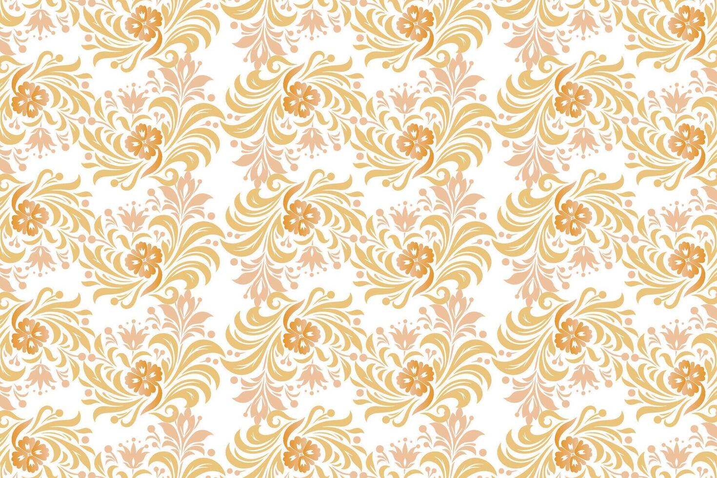 abstract floral seamless pattern with vintage ikat motifs and botanical elements for fabric and wallpaper all over flower blossom traditional textured design vector