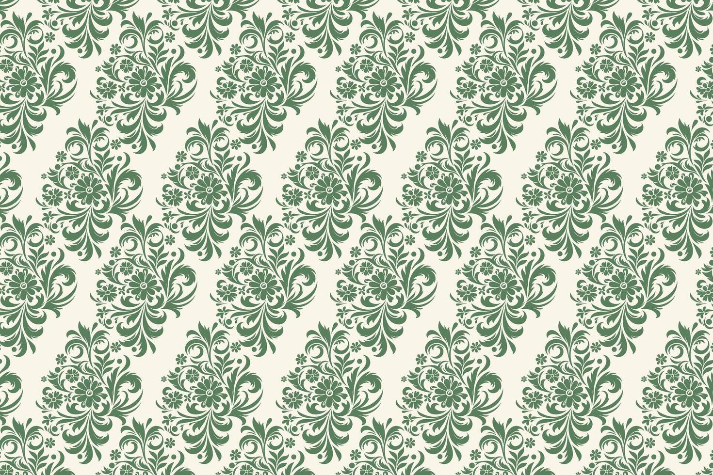 abstract floral seamless pattern with vintage botanical ikat motifs for fabric and wallpaper all over textured flower blossom design with modern traditional elements vector