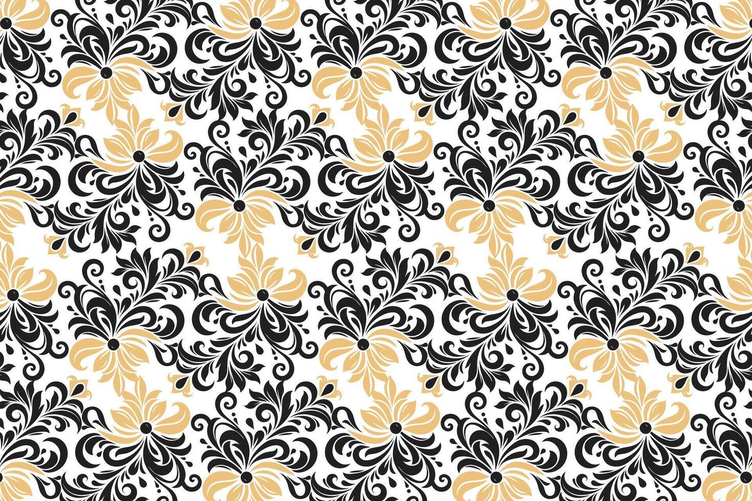 abstract seamless floral pattern vintage ornament fabric design traditional ethnic ikat all over botanical repeat texture flower wallpaper textile fashion vector