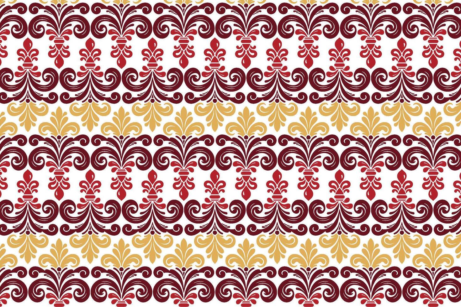 abstract seamless floral pattern with vintage botanical and ethnic ikat motifs for fabric textile wallpaper and fashion design elements vector