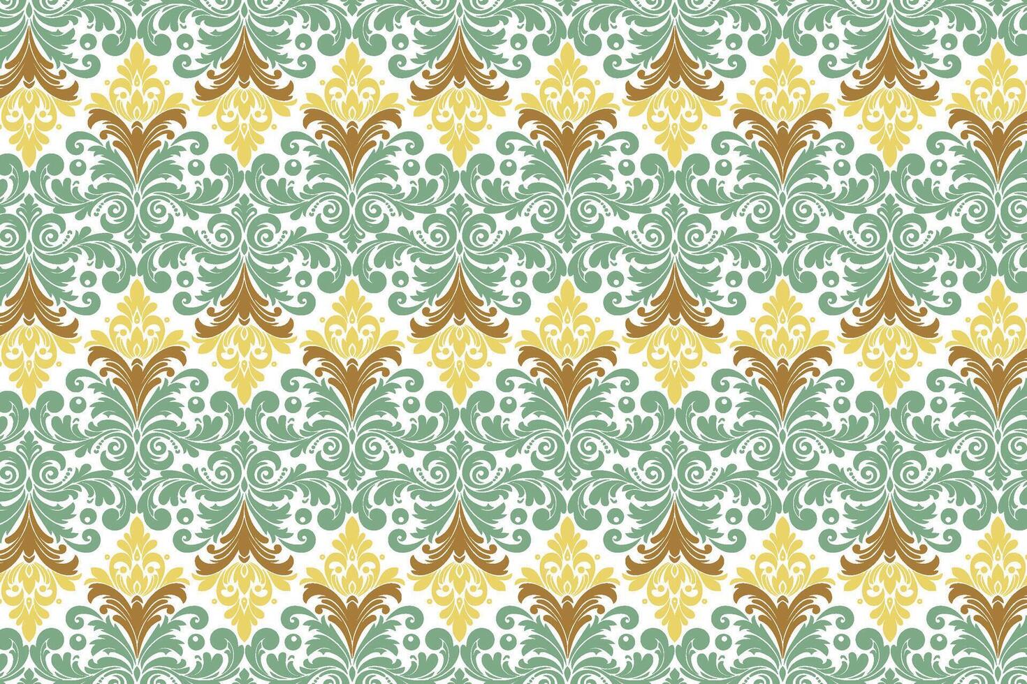 vintage abstract seamless floral pattern with botanical motifs and ethnic ikat designs for textile, fabric, wallpaper, and fashion use vector
