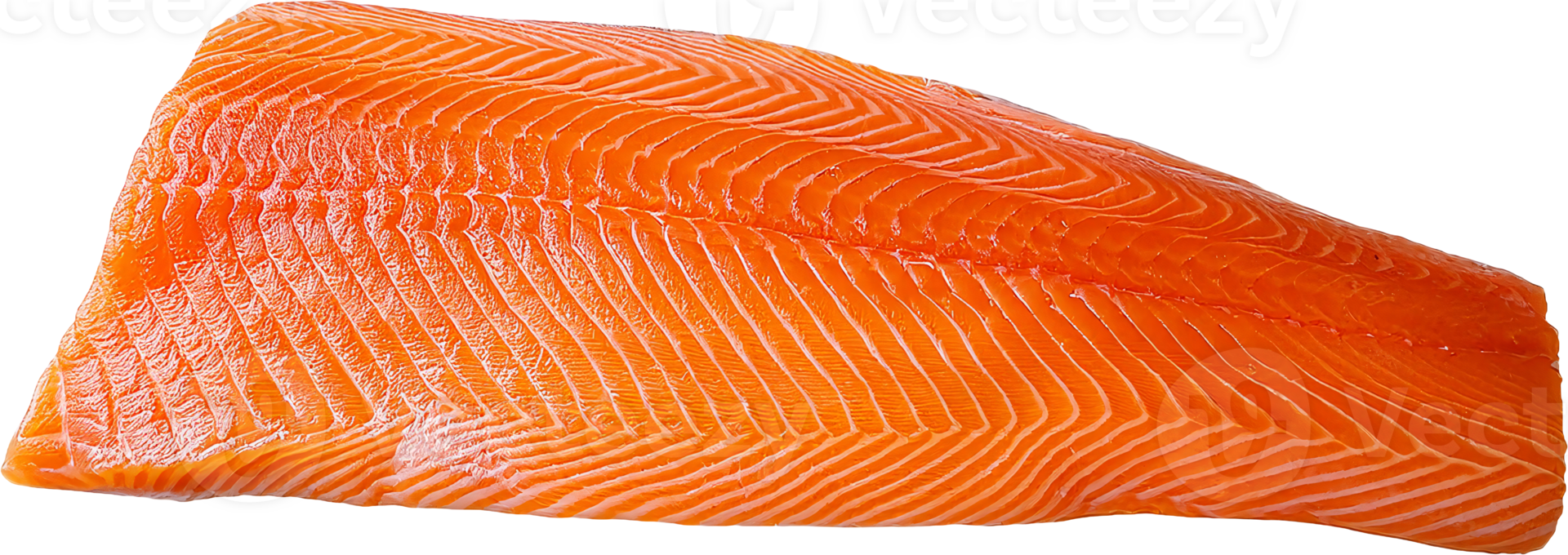 fresh raw salmon fillet with vibrant orange color and detailed texture on isolated background png