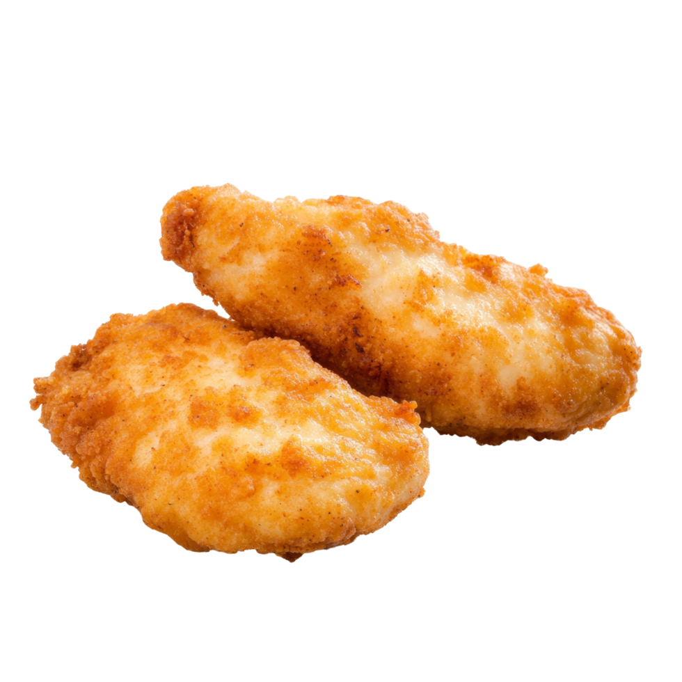 Crispy golden chicken nuggets, perfectly fried and deliciously tender. Ideal for snacks or meals, these bites are favorite for all ages. Enjoy savory flavor png