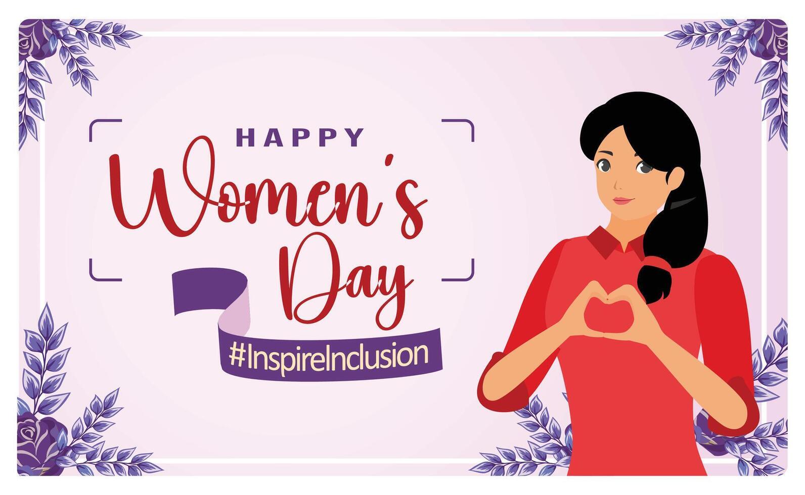 Celebrating Women's Day with the concept of feminism and an inclusive message. vector