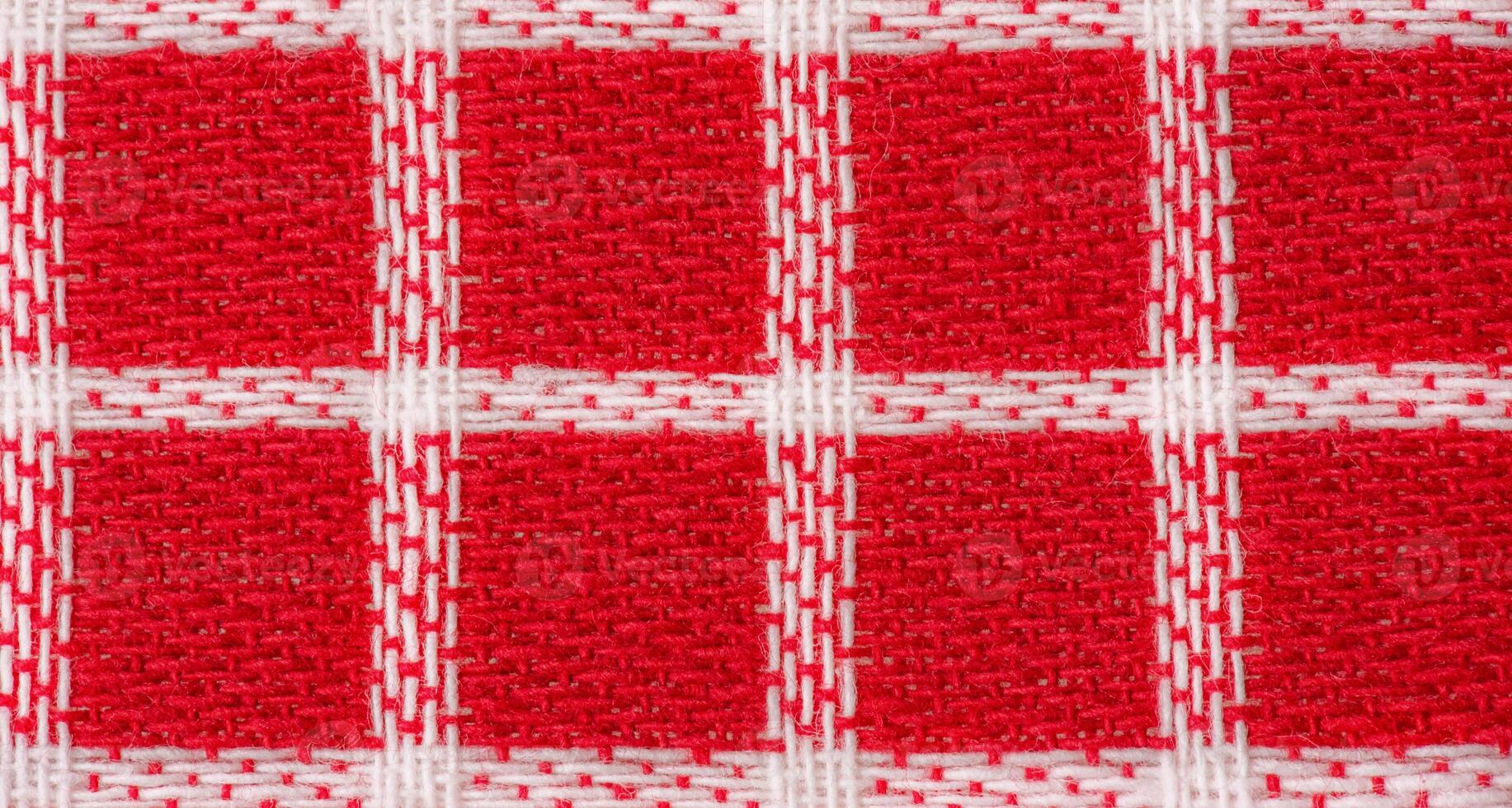 Red and white checkered fabric as a background photo
