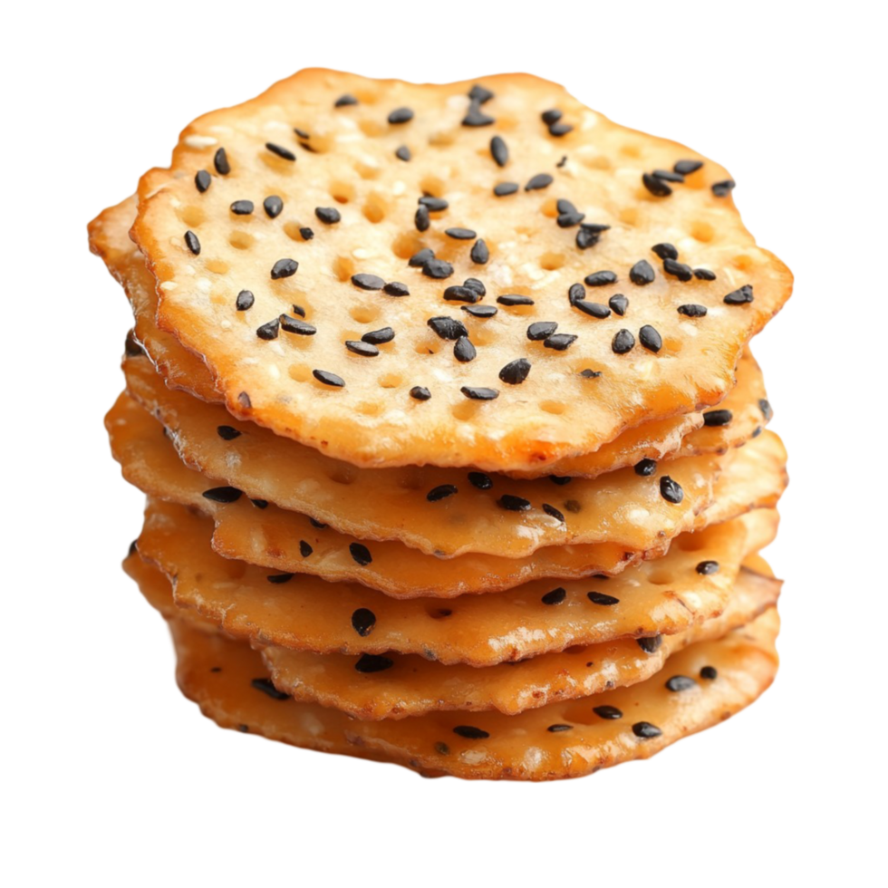 Stack of Sesame Seed Cookies png