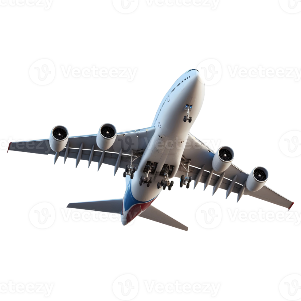 Airplane Landing Gear Large Jet Engine Isolated on Transparent Background png